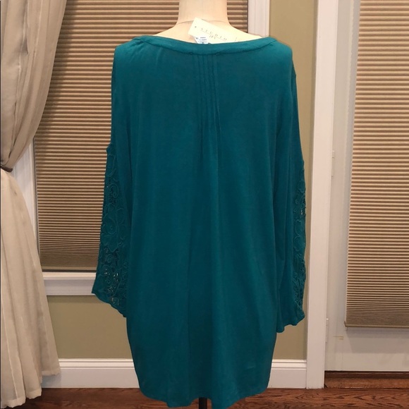 NWT JohnPaulRichard Crochet Bell Sleeve Top - Picture 4 of 7